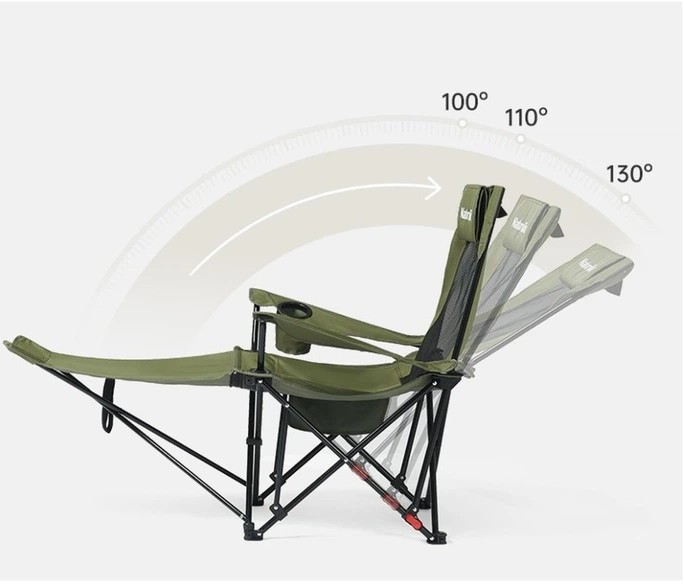Кресло-шезлонг складной Naturehike CNK2550JJ023 Nightfall T05, сталь, оливковое Фото 2